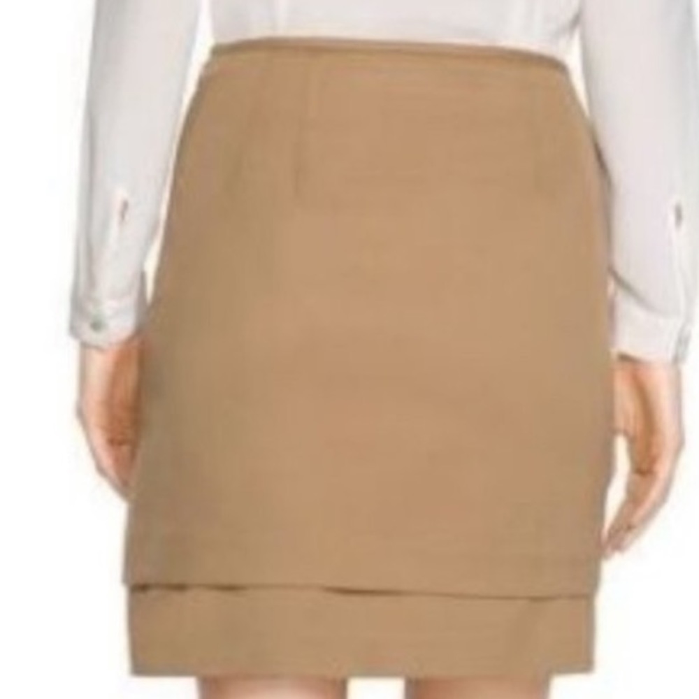 White House Black market Brown tiered mini skirt. - Picture 3 of 4